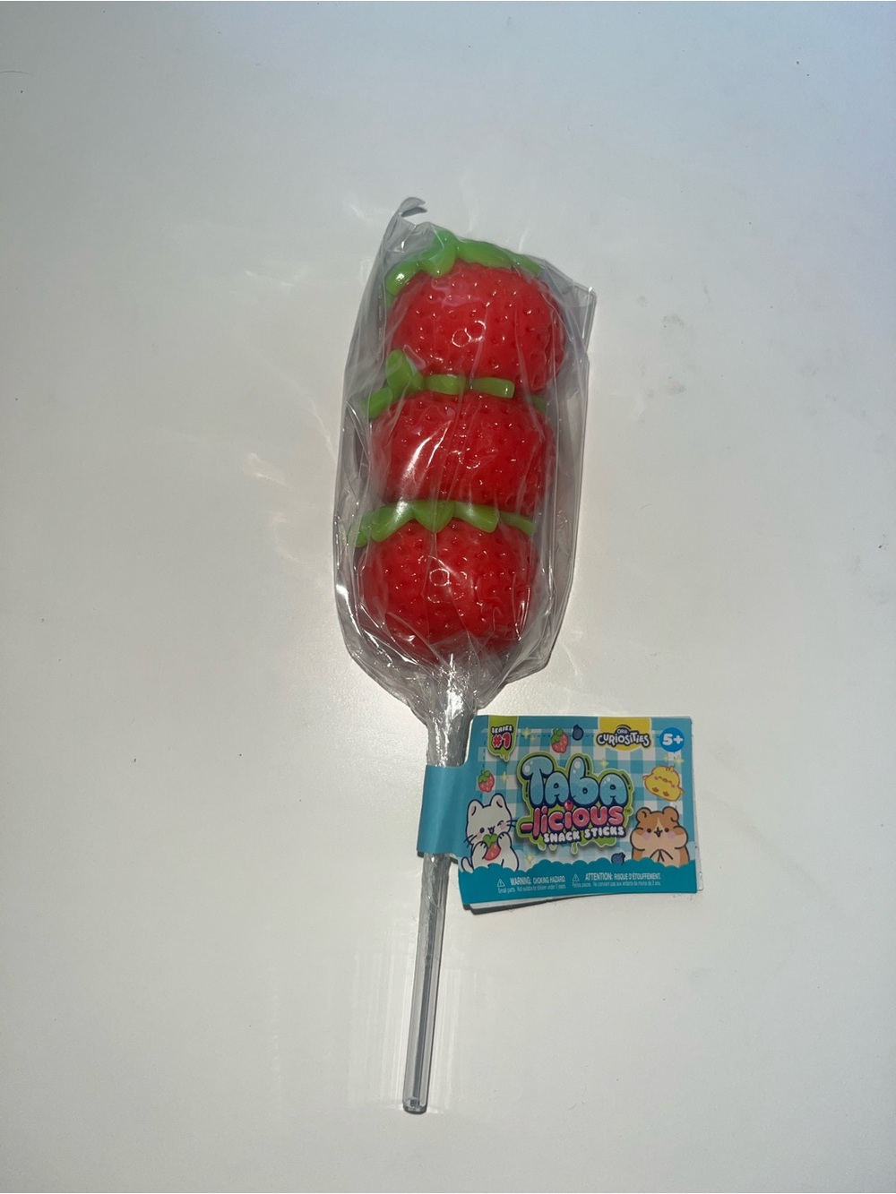 Red Strawberry Snack Stick Plush Toy